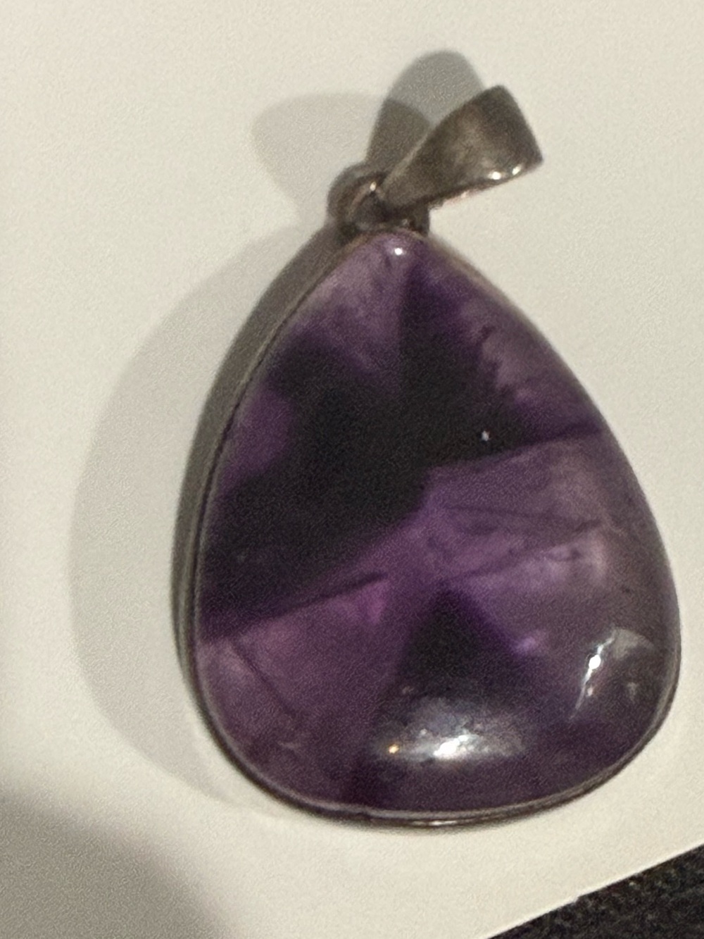 Star amethyst Teardrop Stone Pendant Necklace - Women Jewelry